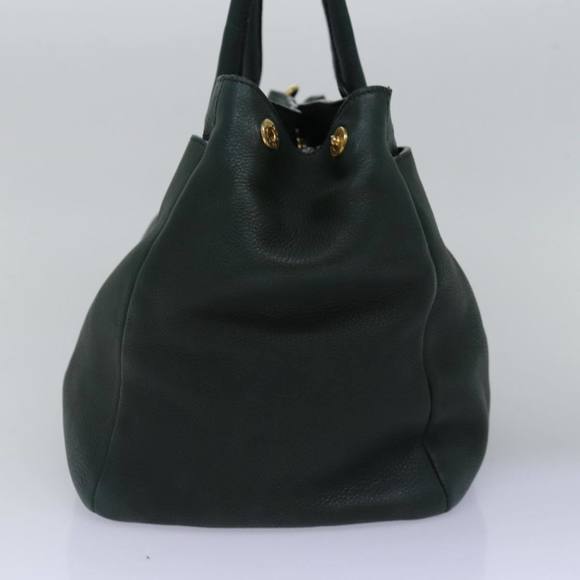 PRADA Tote Bag Leather 2way Khaki Auth bs15124 - Picture 4 of 16